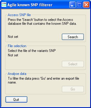 AgileKnownSNPFilter Screenshot 1