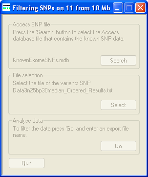 AgileKnownSNPFilter Screenshot 2