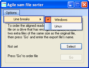 AgileSAMFileSorter Screenshot 1